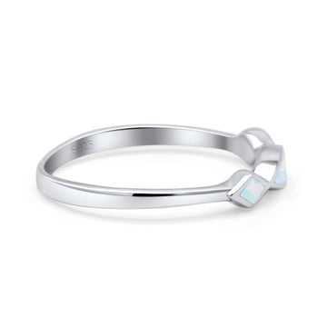 Marquise Vintage Style Petite Dainty Fashion Thumb Ring Lab White Opal Solid 925 Sterling Silver